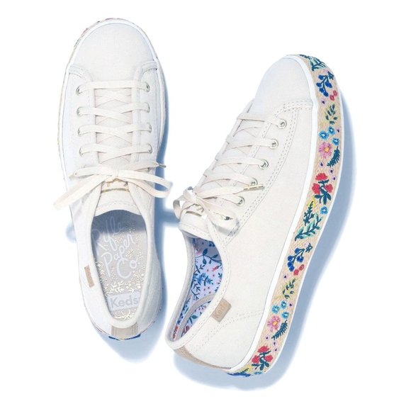 keds rifle paper embroidered